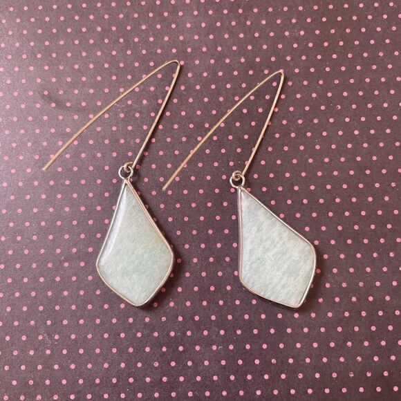 Light blue stone earrings  - Picture 1 of 4